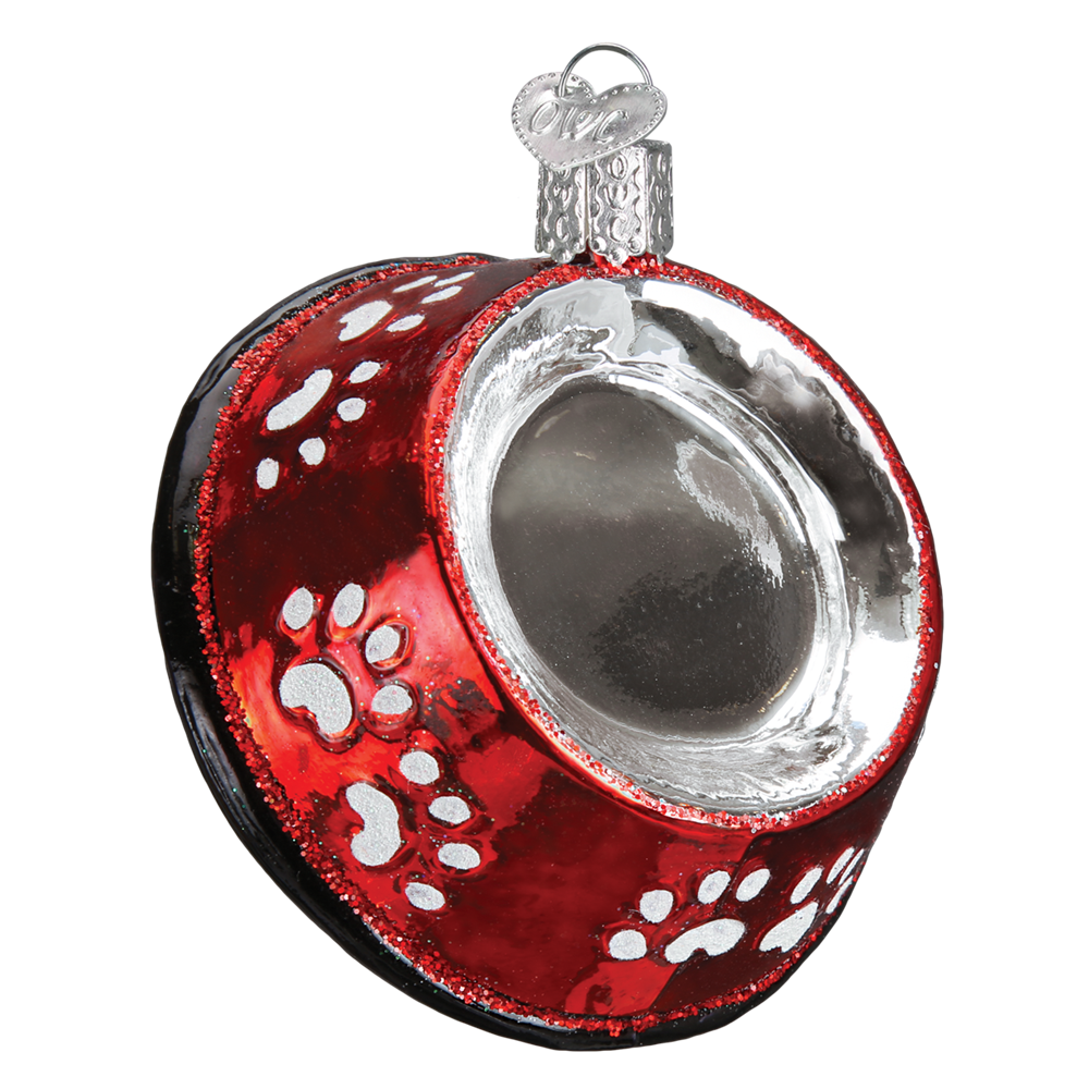 Dog Bowl Glass Ornament