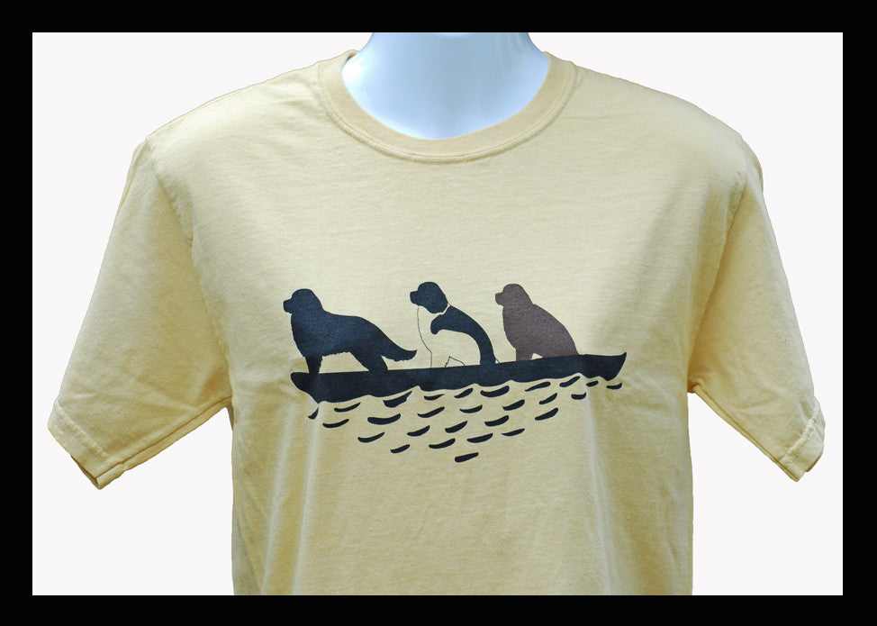 3 Newfs in Canoe T-Shirt - Maize (small only)
