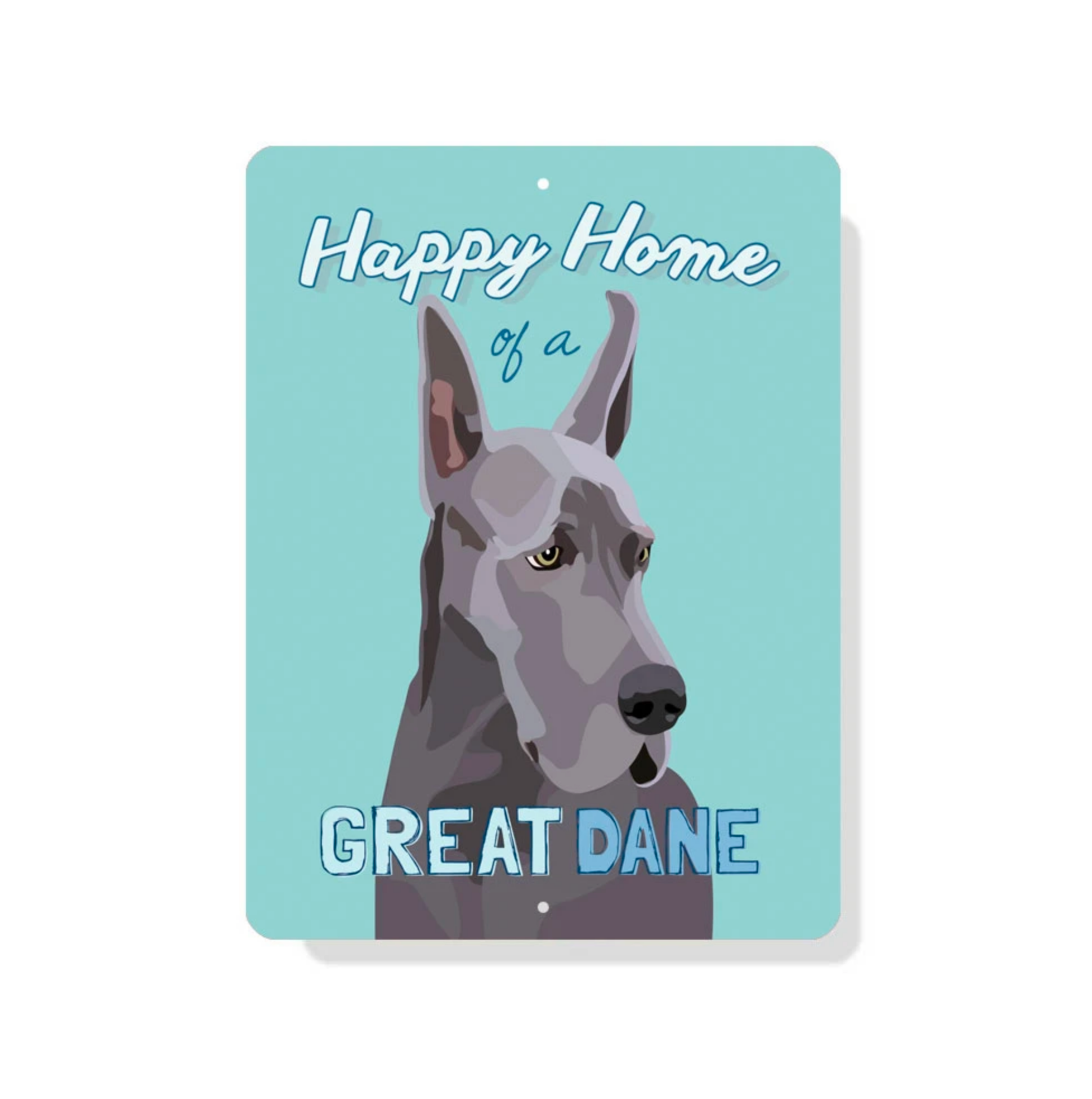 outdoor aluminum great dane sign - cropped