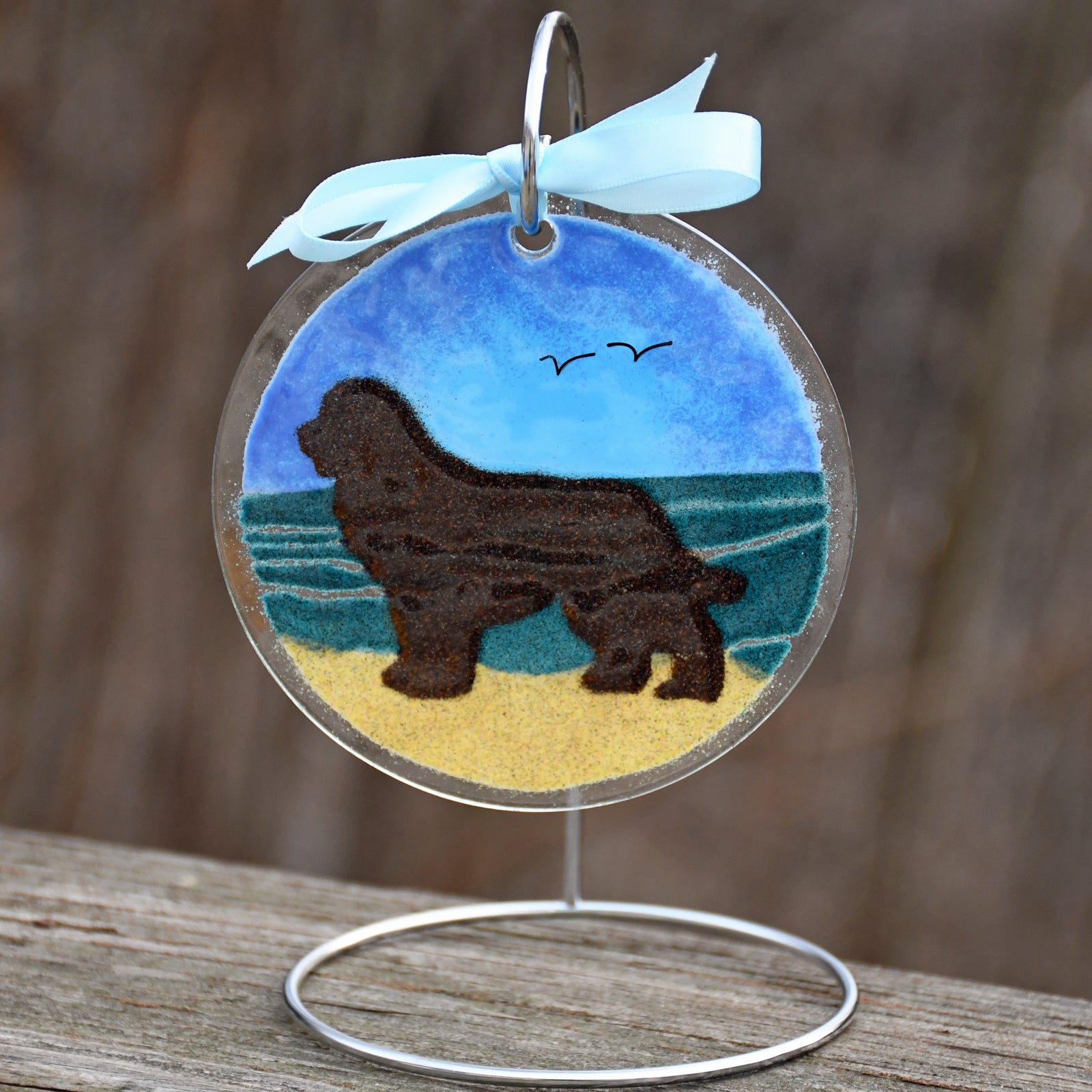 Newf Ornament/Suncatcher - Brown