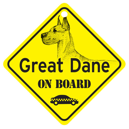 Great Dane On Board Sign - cropped