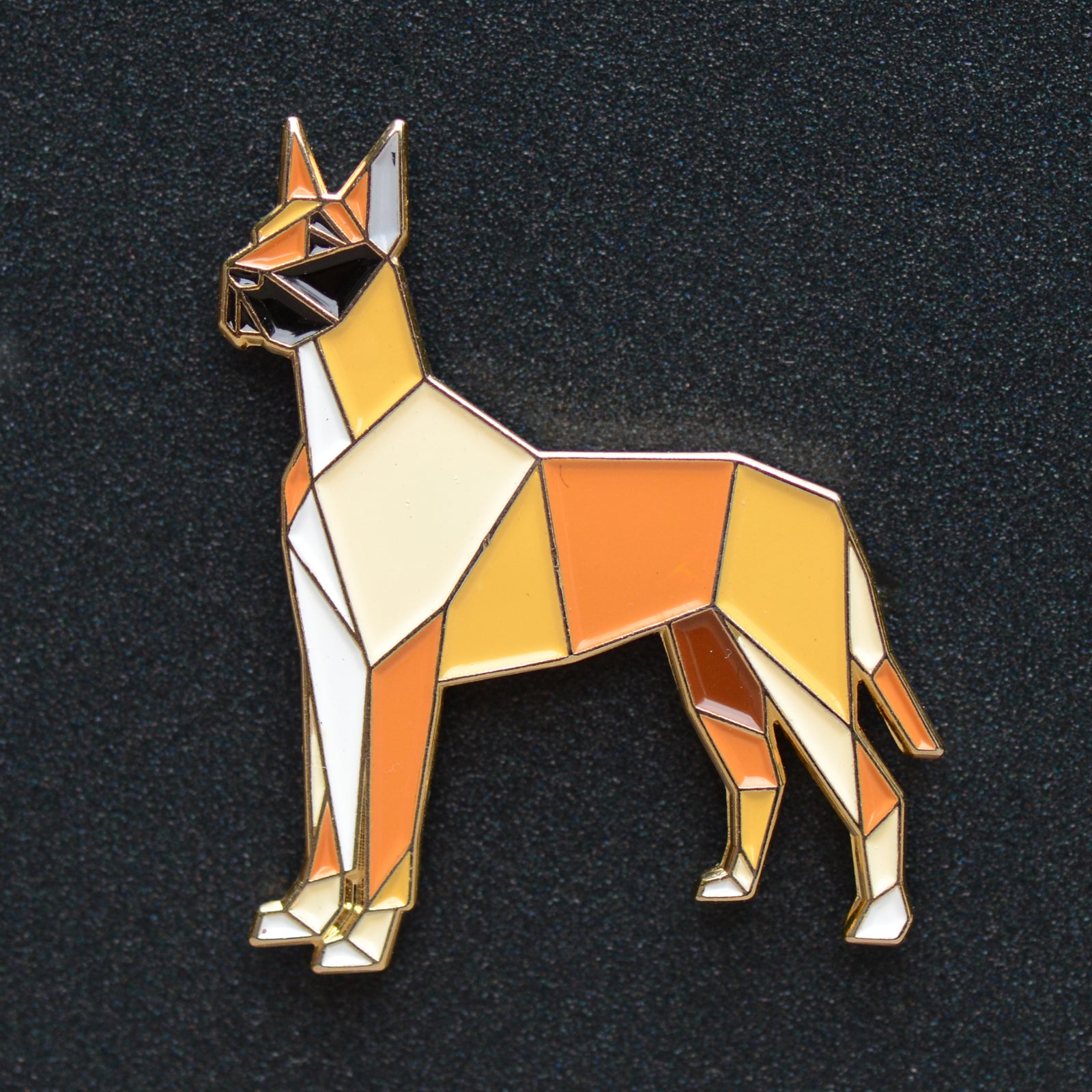 "Great Dane Origami Enamel Pin #2