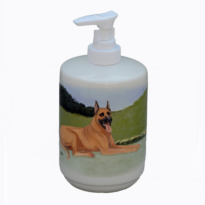Ceramic Fawn Great Dane Soap Dispenser
