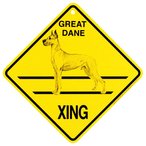 Great Dane Crossing Sign - cropped