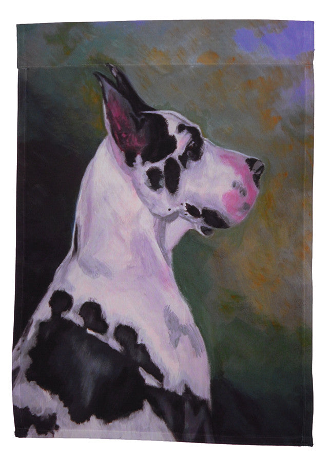 Great Dane, Harlequin - Garden Sized Flag