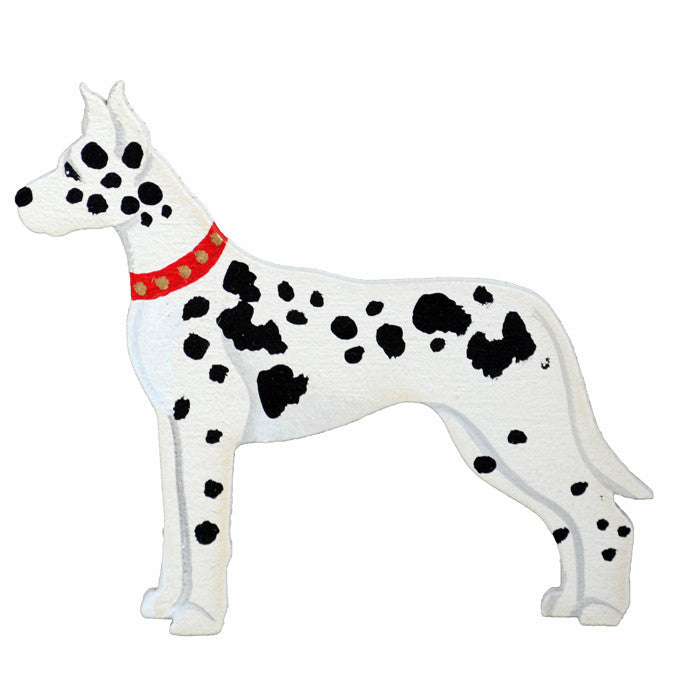 Hand Crafted Great Dane Ornament - Harlequin