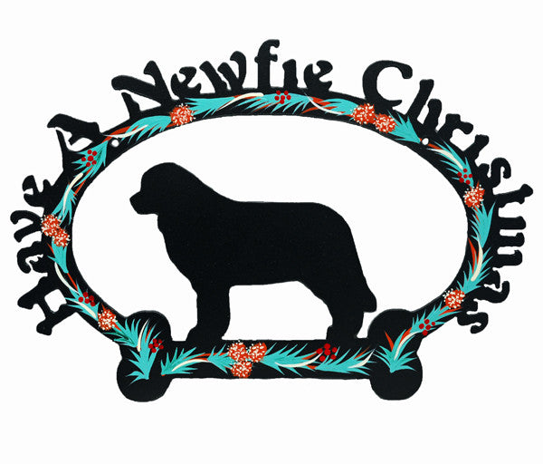 Have A Newfie Christmas, Metal Sign