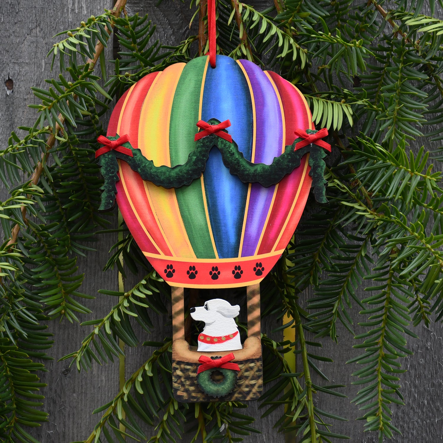 Holiday Balloon with Pyrenees Ornament