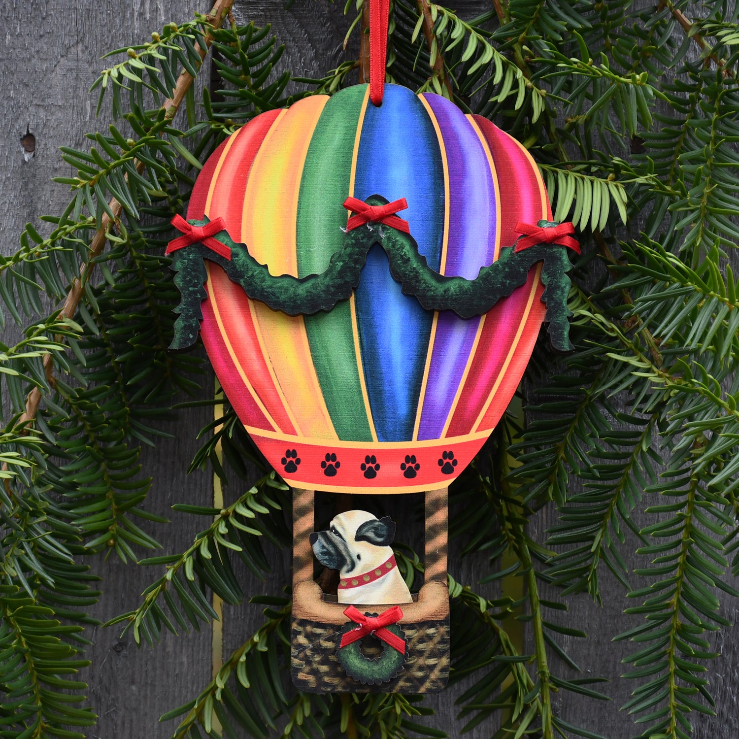 Holiday Balloon with Mastiff Ornament