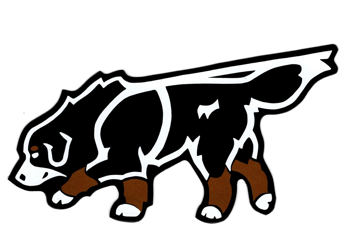 Tracking Bernese Mountain Dog Decal for Tinted Glass