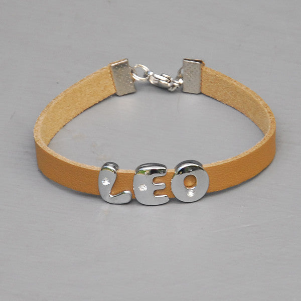 "LEO" rhinestone charm/friendship bracelet - 7 inches