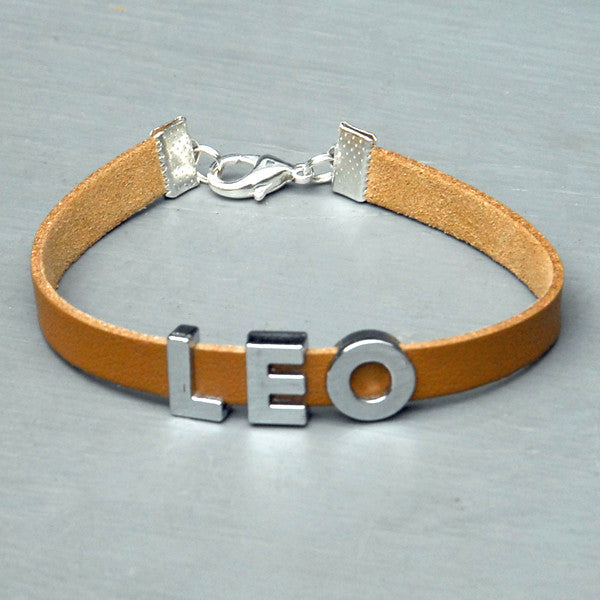 "LEO" charm/friendship bracelet - 7.5 inches