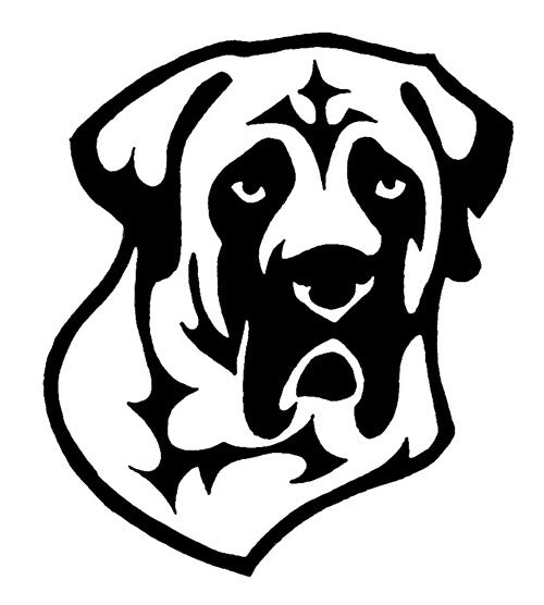 Mastiff Decal for Tinted Glass - WHITE