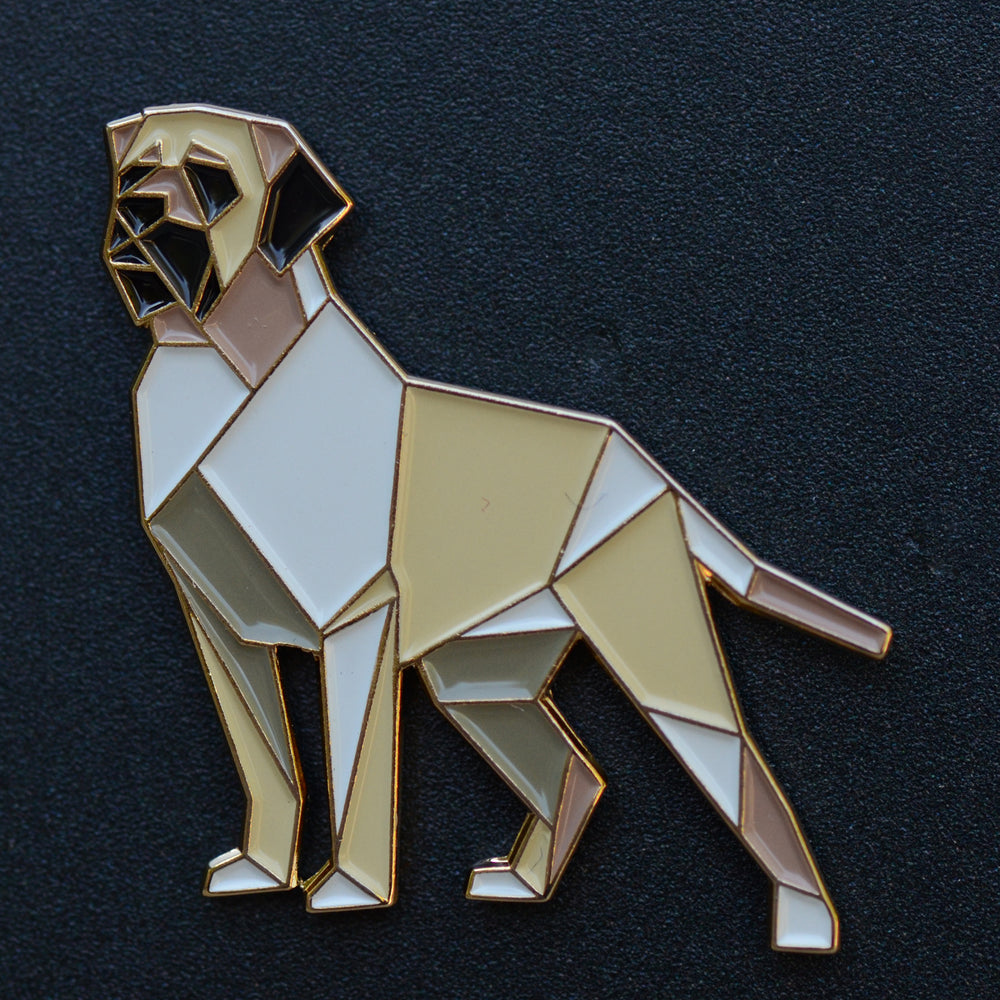 Mastiff Origami Enamel Pin