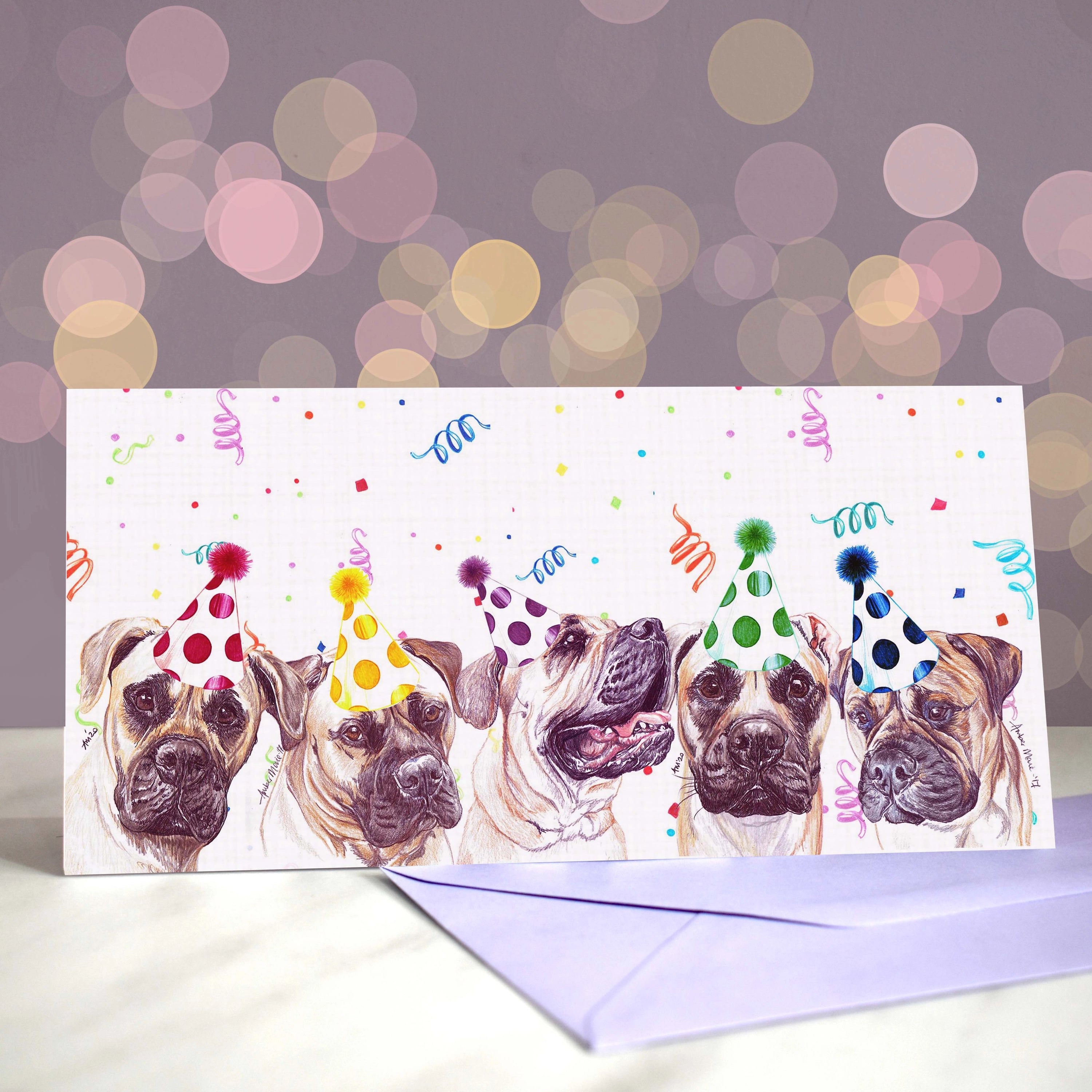 Mastiff Blank Greeting Card - Sold individually