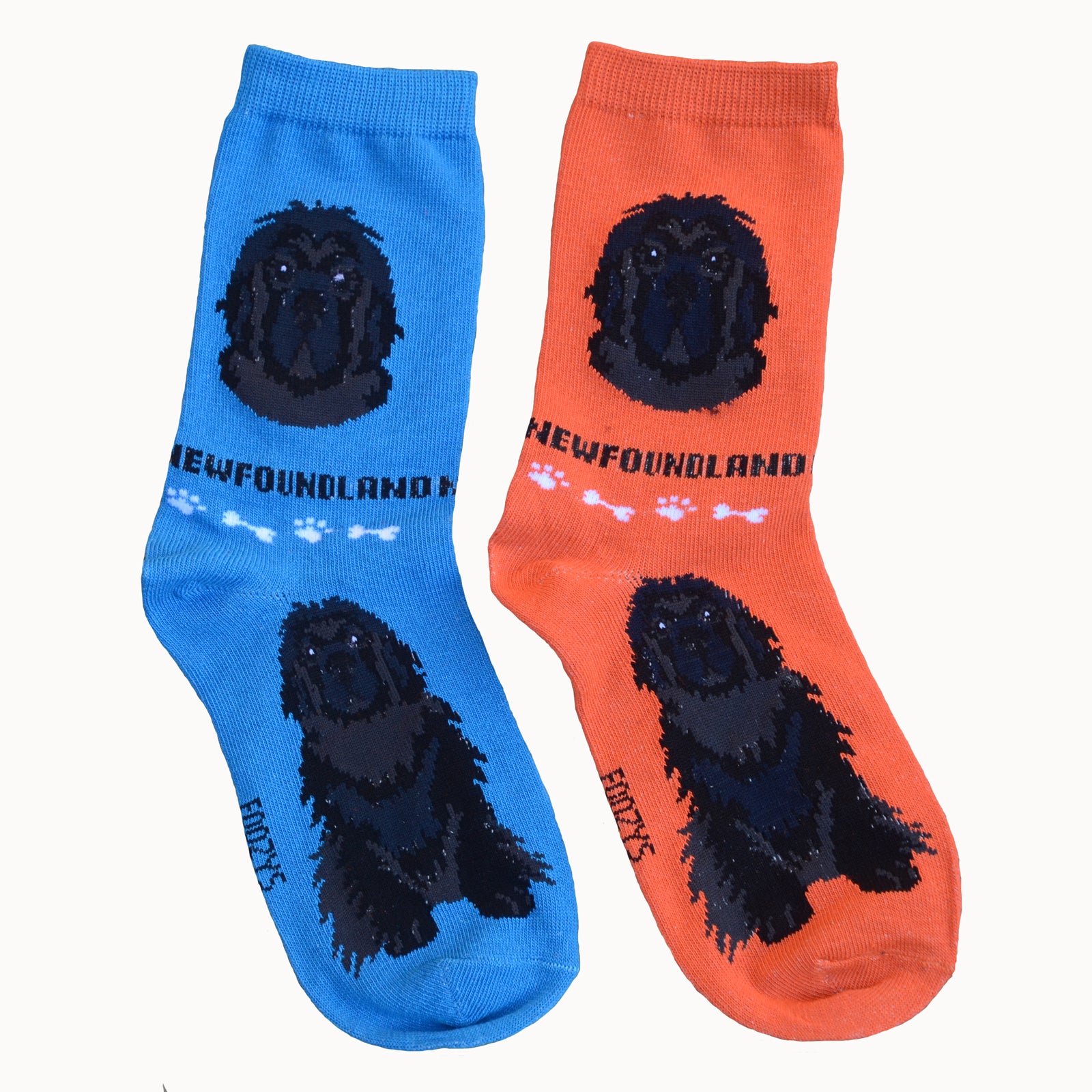 "Foozys Newf Socks" - one size fits most, orange only