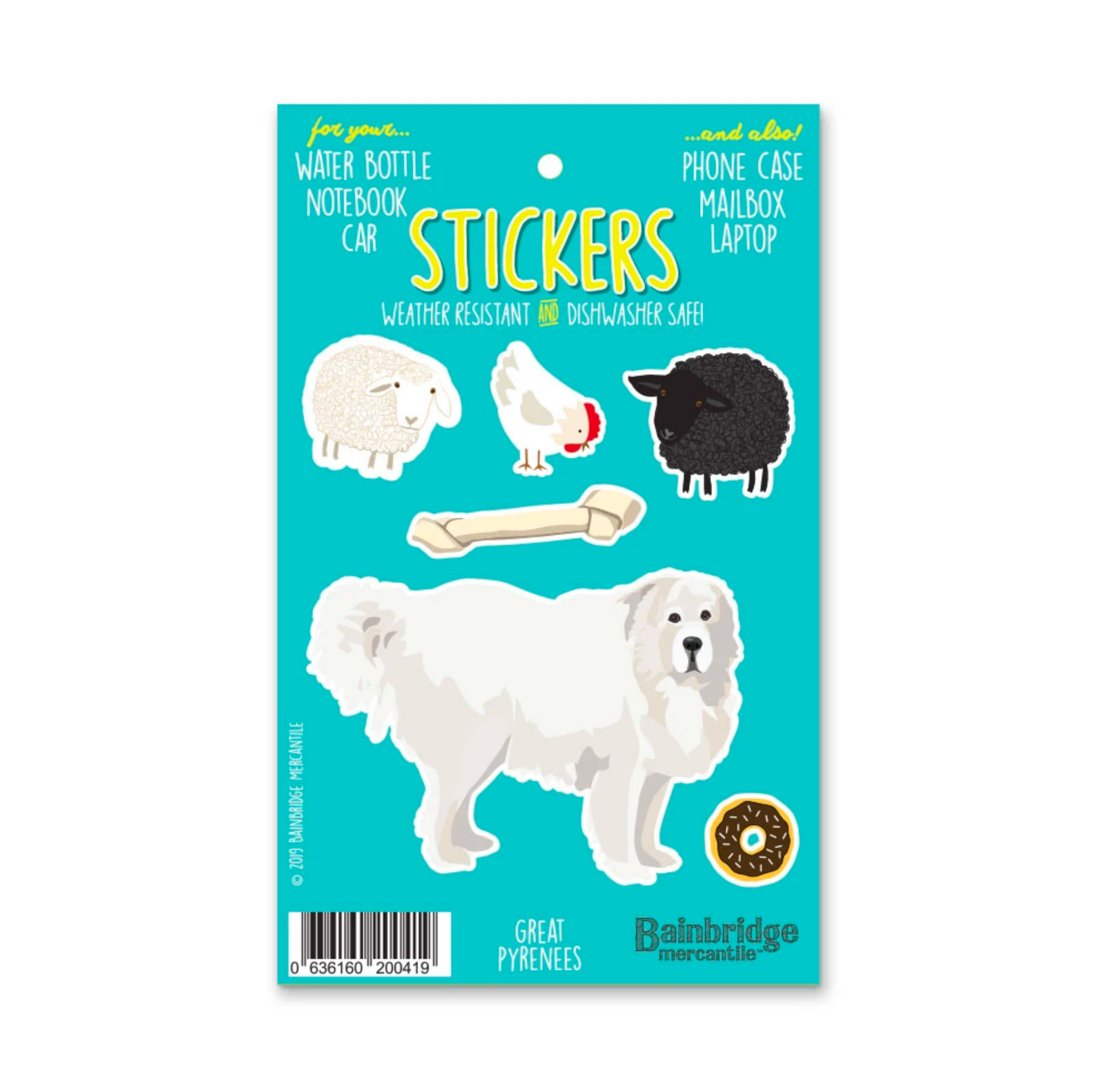 Weather Resistant Pyrenees Stickers