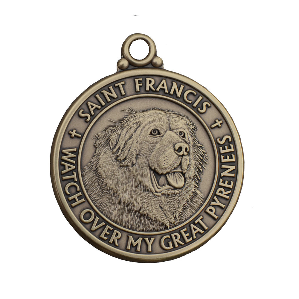 Great Pyrenees St. Francis Tag