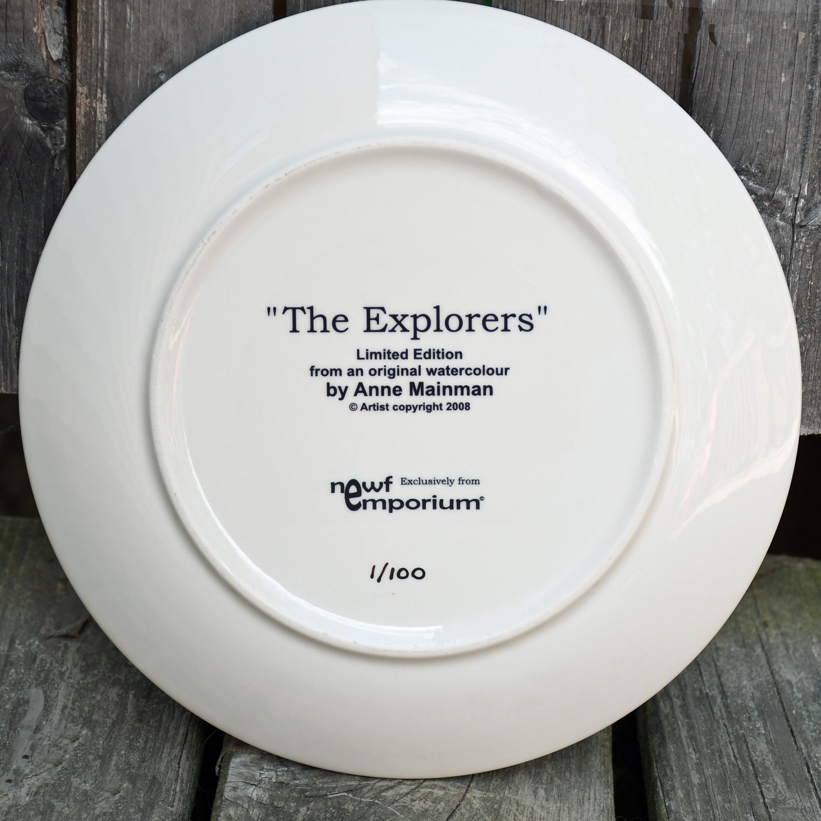 The Explorers limited edition plate 01/100